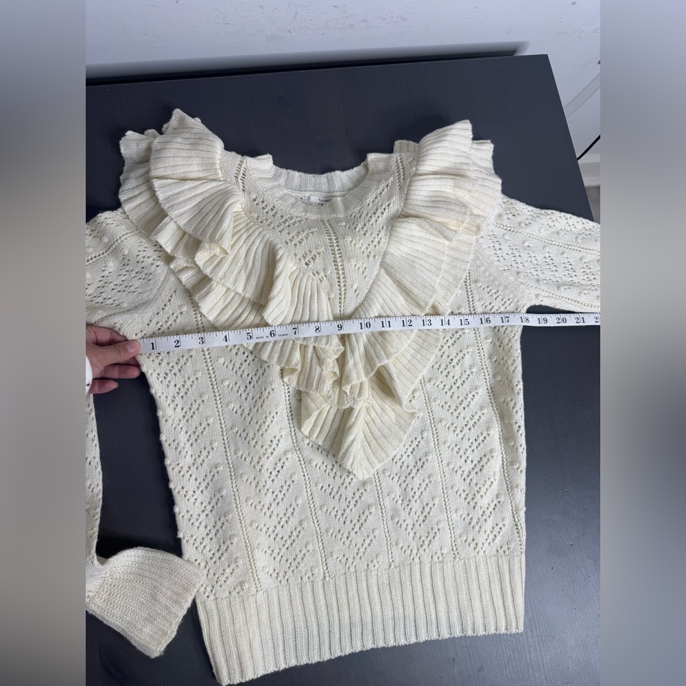 Tularosa Manny Ivory Ruffle Sweater - Picture 5 of 6